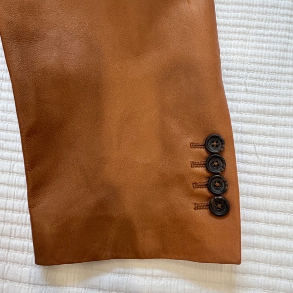 Polo Ralph Lauren Men's Luxury Leather Sport Coat/Blazer - Saddle Brown - XL - Picture 10 of 13